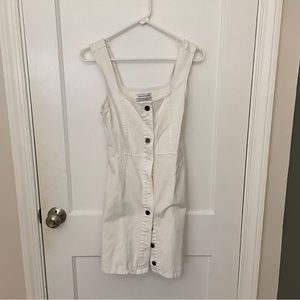 White Denim Mini Dress